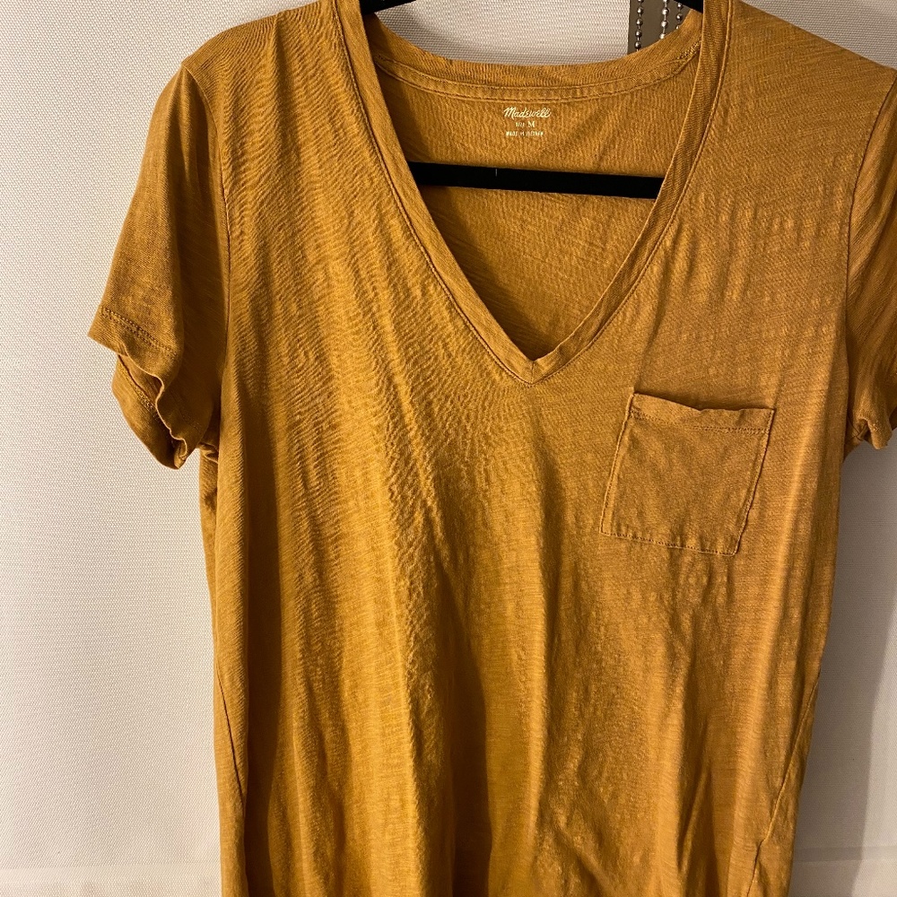 Madewell Mustard Plain Tee